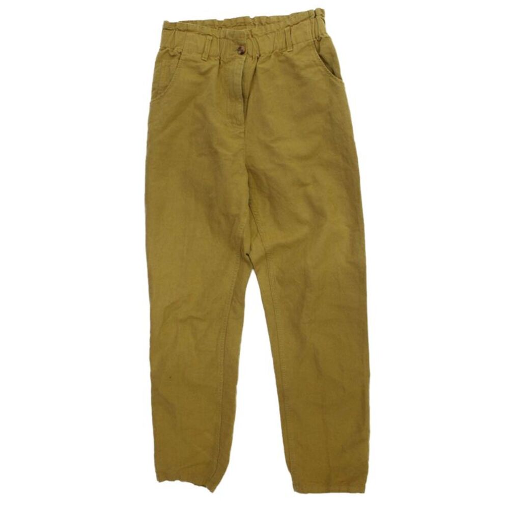 Bonpoint Girls Zipper Fly Straight Leg Casual Pants Brown Cotton Size 12